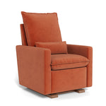 Terracotta Velvet / Walnut Base - Monte Design Cortina Glider Recliner - Performance