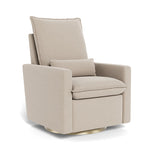 Oatmeal Italian Wool / Matte Gold Swivel Base - Monte Design Cortina Glider Recliner - Premium
