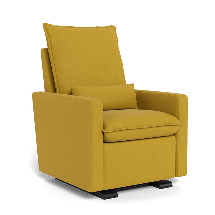 Saffron Yellow Felt / Espresso Base - Monte Design Cortina Glider Recliner - Performance