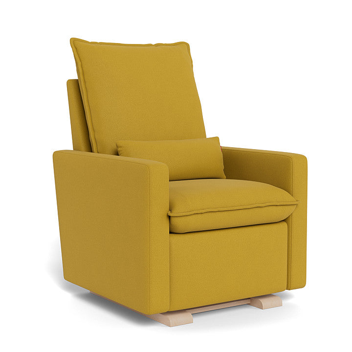 Saffron Yellow Felt / Maple Base - Monte Design Cortina Glider Recliner - Performance