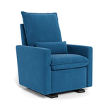Surf Blue Velvet / Espresso Base - Monte Design Cortina Glider Recliner - Performance