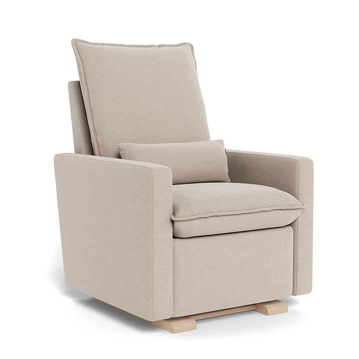 Oatmeal Italian Wool / Maple Base - Monte Design Cortina Glider Recliner - Premium