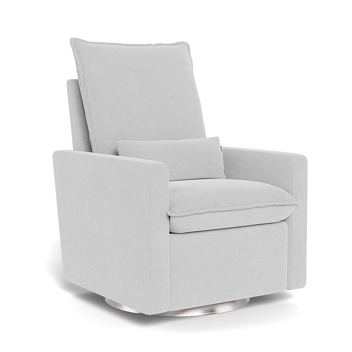 Ash / Brushed Silver Swivel Base - Monte Design Cortina Glider Recliner - Performance