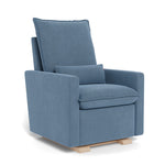 Denim Blue / Maple Base - Monte Design Cortina Glider Recliner - Performance