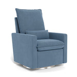 Denim Blue / Brushed Silver Swivel Base - Monte Design Cortina Glider Recliner - Performance