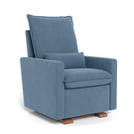 Denim Blue / Walnut Base - Monte Design Cortina Glider Recliner - Performance