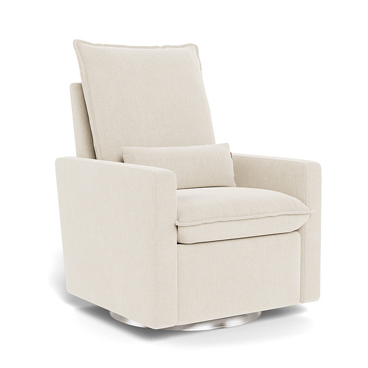 Dune / Brushed Silver Swivel Base - Monte Design Cortina Glider Recliner - Performance