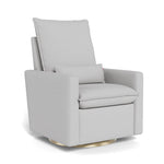 Fog Grey / Matte Gold Swivel Base - Monte Design Cortina Glider Recliner - Performance