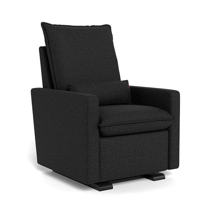Black Heathered / Espresso Base - Monte Design Cortina Glider Recliner - Performance