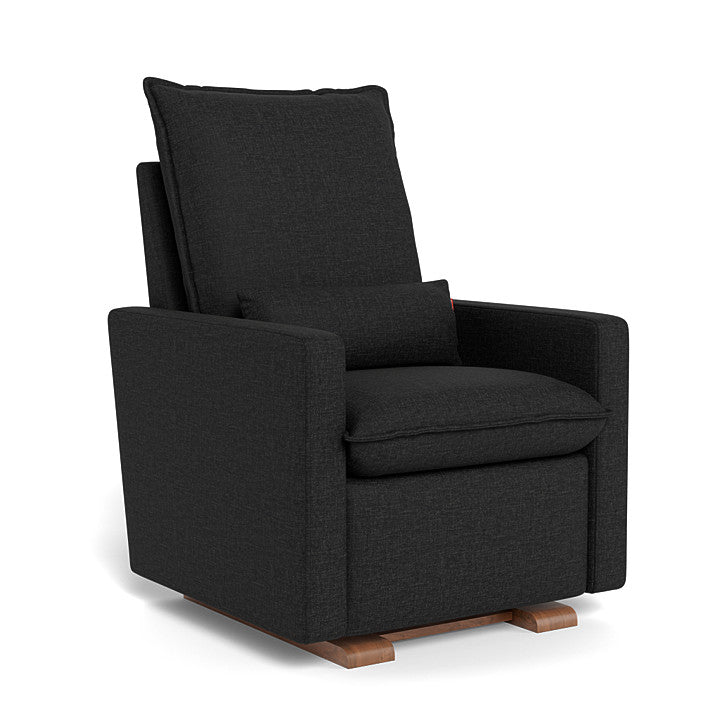 Black Heathered / Walnut Base - Monte Design Cortina Glider Recliner - Performance