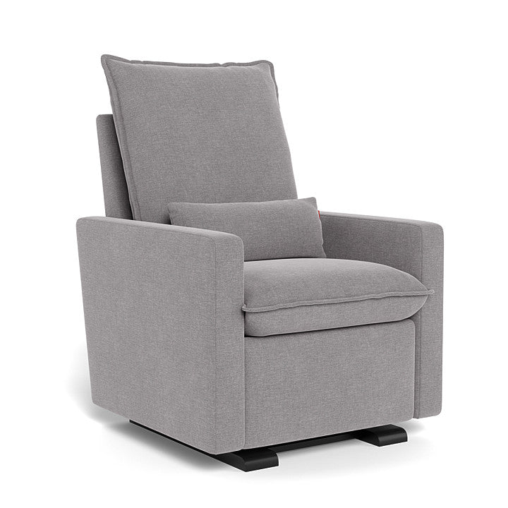 Pebble Grey / Espresso Base  - Monte Design Cortina Glider Recliner - Performance