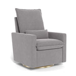 Pebble Grey / Matte Gold Swivel Base - Monte Design Cortina Glider Recliner - Performance