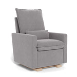 Pebble Grey / Maple Base - Monte Design Cortina Glider Recliner - Performance