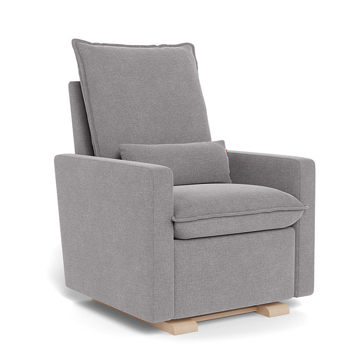 Pebble Grey / Maple Base - Monte Design Cortina Glider Recliner - Performance