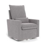 Pebble Grey / Brushed Silver Swivel Base - Monte Design Cortina Glider Recliner - Performance