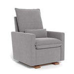 Pebble Grey / Walnut Base - Monte Design Cortina Glider Recliner - Performance