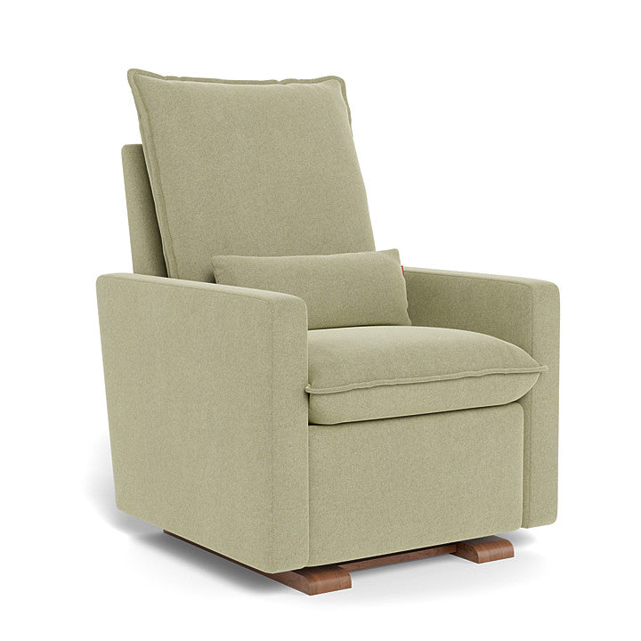 Sage Green / Walnut Base - Monte Design Cortina Glider Recliner - Performance