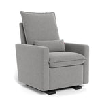 Light Grey Italian Wool / Espresso Base - Monte Design Cortina Glider Recliner - Premium