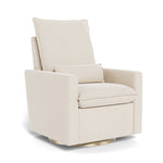 Beach Brushed Cotton Linen / Matte Gold Swivel Base - Monte Design Cortina Glider Recliner - Premium