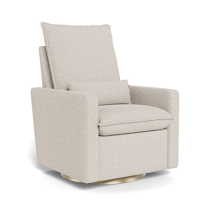 Greige Weave / Matte Gold Swivel Base - Monte Design Cortina Glider Recliner - Performance