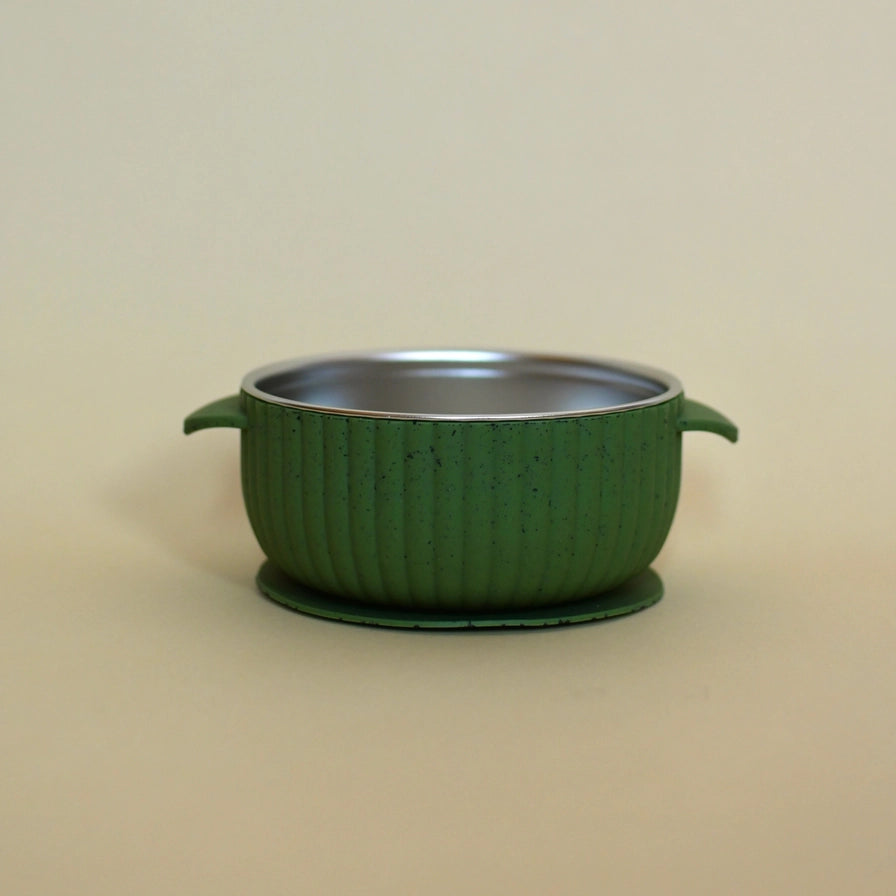 Leaf- Minika Stainless Steel & Silicone Suction Bowl