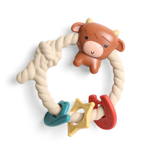 Highland Cow - Itzy Ritzy Ritzy Rattle Silicone Teether Rattle