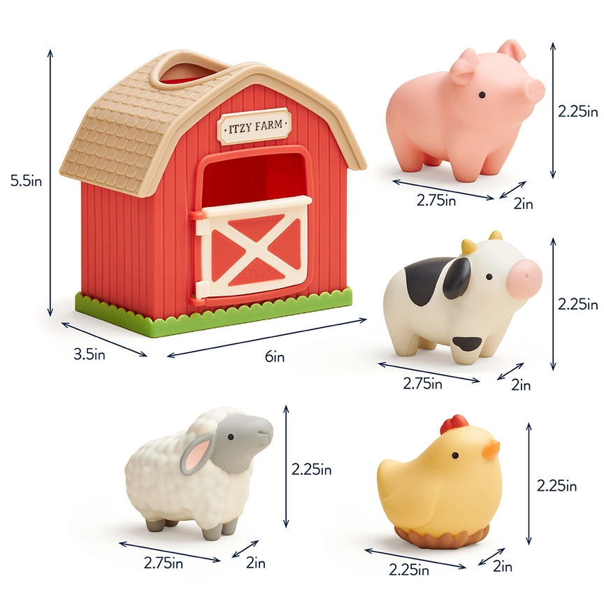 Itzy Ritzy Spill & Fill Activity Toy - Itzy Play Farm Measurements