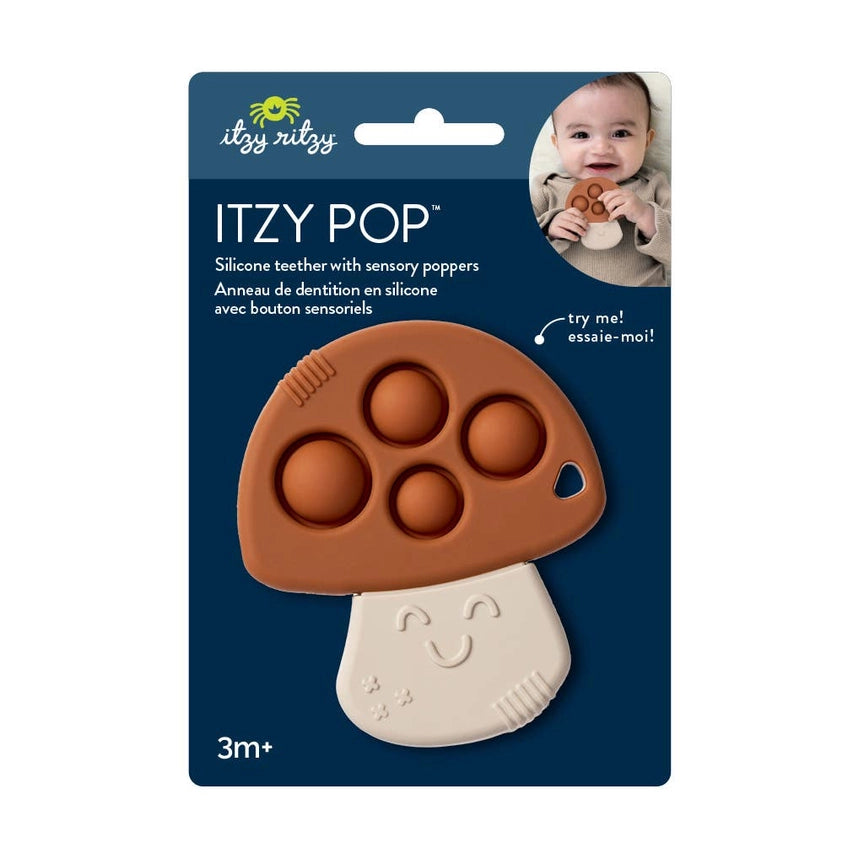 Itzy Ritzy Itzy Pop Sensory Popper Toy - Mushroom - Giftable Packaging