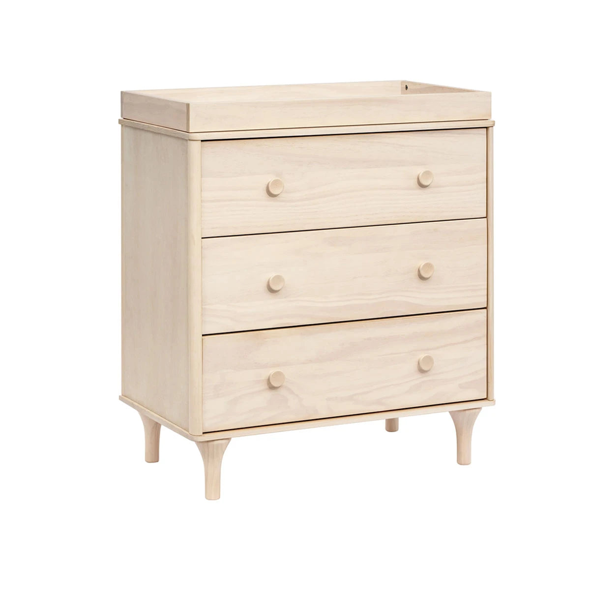 Babyletto change table White with Natural - Babyletto Lolly Dresser Babyletto Lolly 3-Drawer Changer Dresser