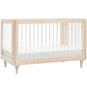 Washed Natural / Acrylic - Babyletto Lolly 3-in-1 Convertible Crib