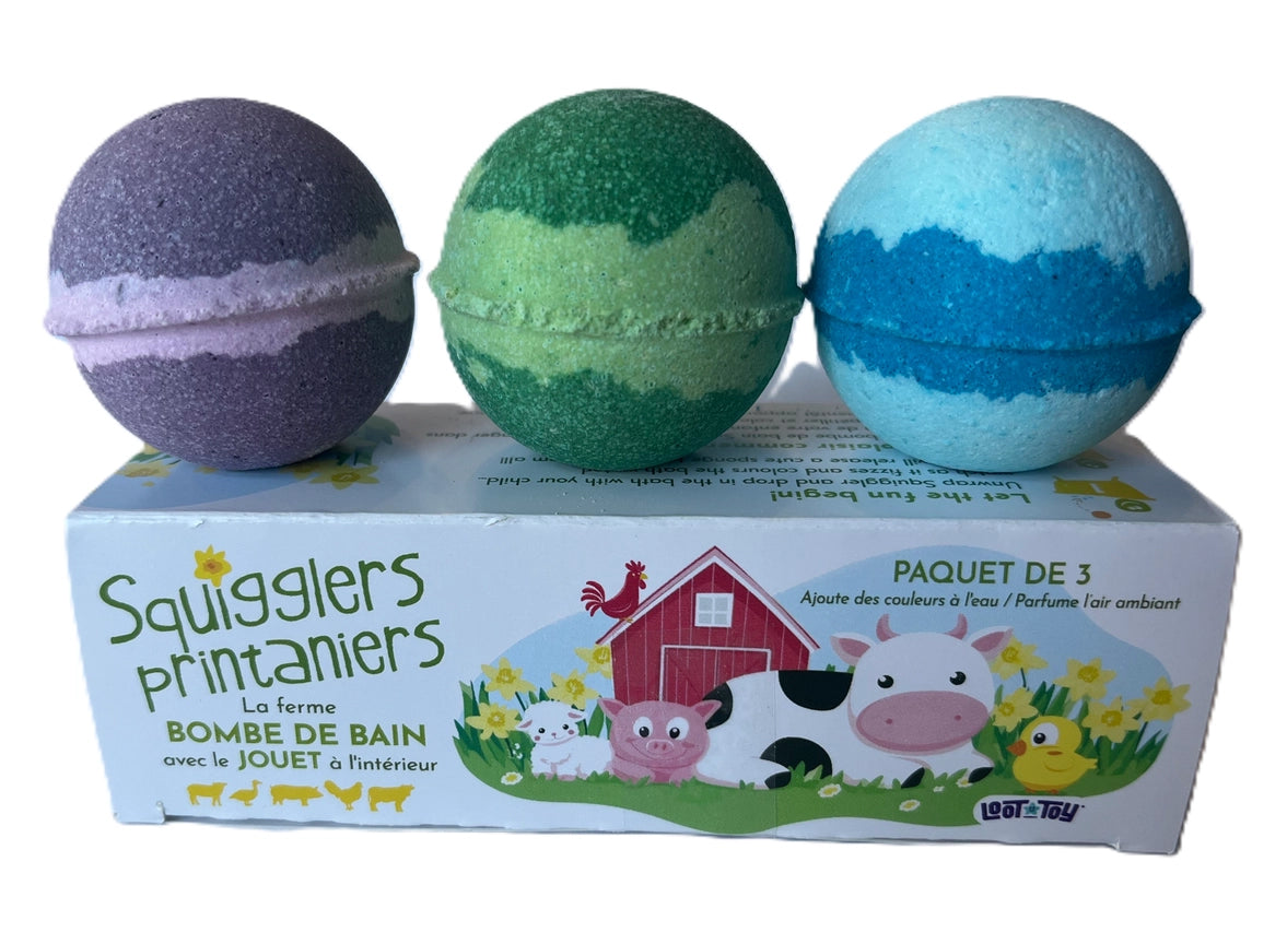 Loot Toy Spring Squigglers Bath Fizzy with Toy 3 PK Contents