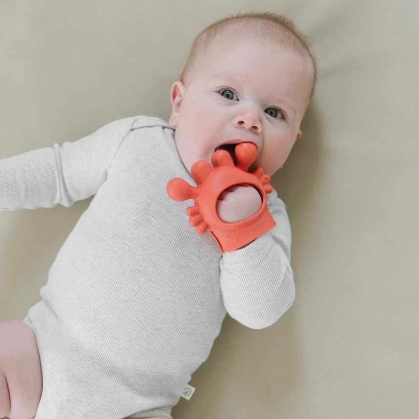 Itzy Ritzy Bitzy Grip™ Silicone Teether - Crab Lifestyle 2