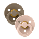 BIBS Pacifier Multicolour Combo 2 Pack - Dark Oak & Blush