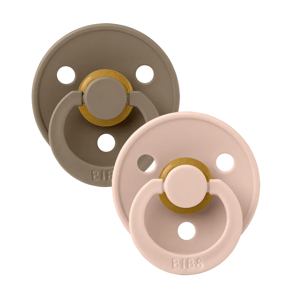 BIBS Pacifier Multicolour Combo 2 Pack - Dark Oak & Blush