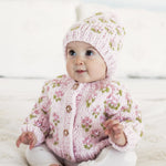 Huggalugs Bitty Blooms Blush Cardigan Sweater Lifestyle 1