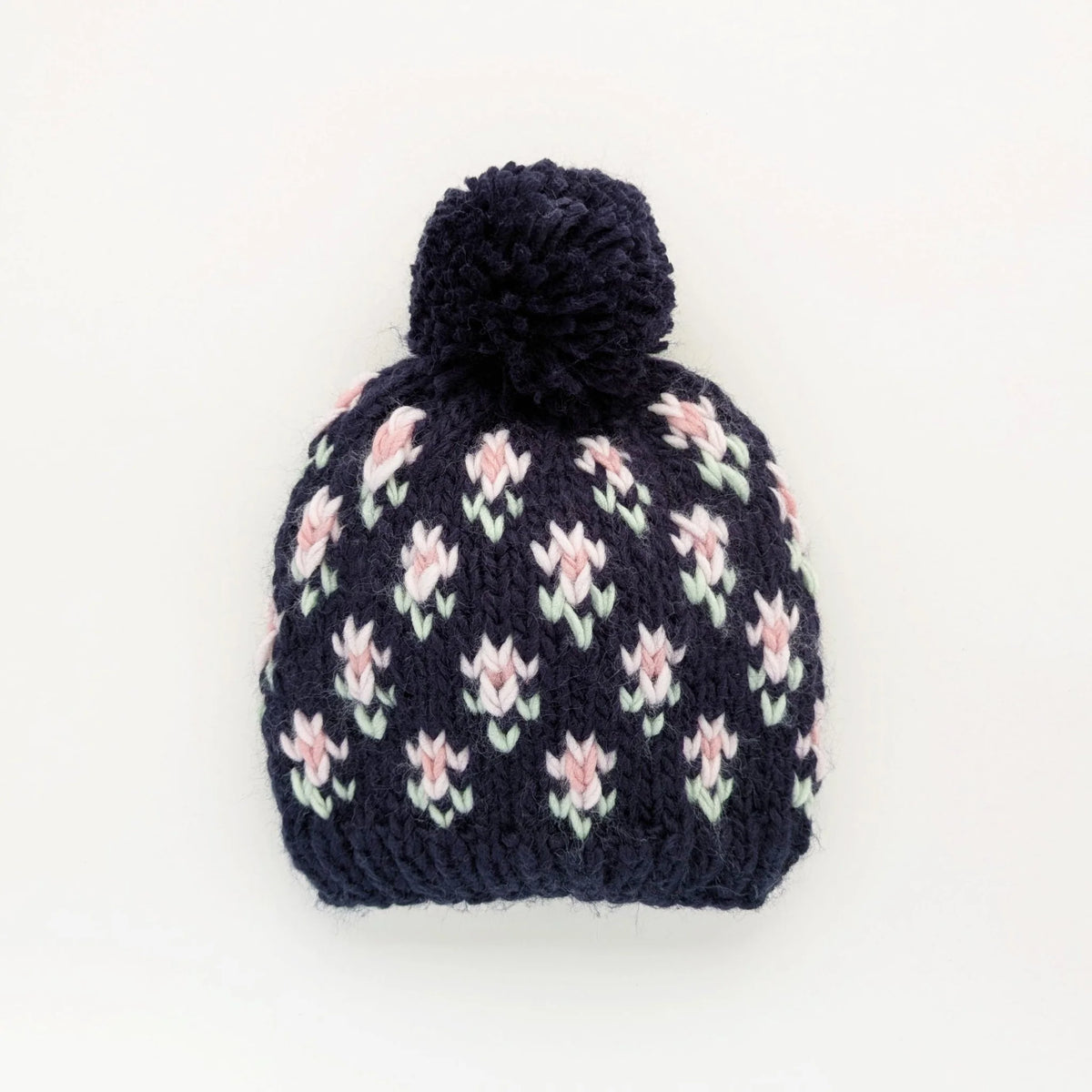 Huggalugs Bitty Blooms Indigo Beanie Hat