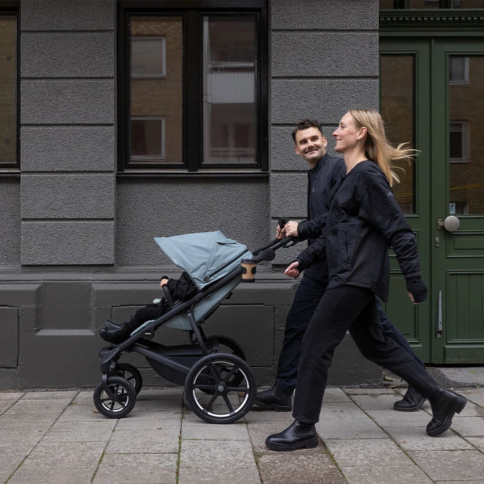Thule Urban Glide 4-Wheel Stroller - Mid Blue Lifestyle