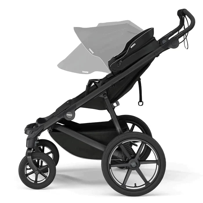 Thule Urban Glide 4-Wheel Stroller - Black on Black Canopy Adjustment