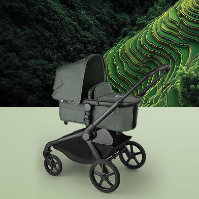 Bugaboo Kangaroo Complete Stroller - Black/Forest Green - Fashion Story
