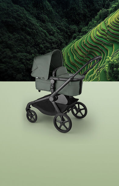 Bugaboo Kangaroo Complete Stroller - Black/Forest Green - Fashion Story