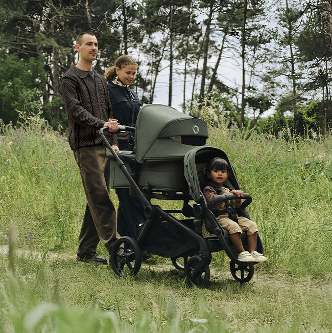 Bugaboo Kangaroo Complete Stroller - Black/Forest Green - Lifestyle