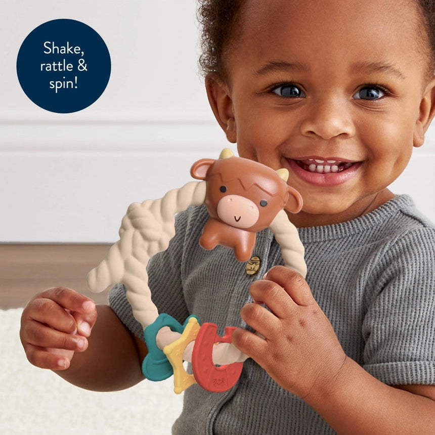 Itzy Ritzy Ritzy Rattle Silicone Teether Rattle - Shaker and Rattle