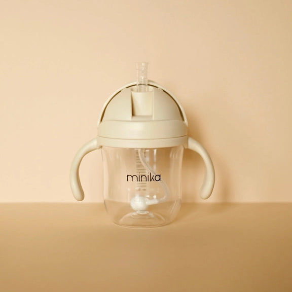 Minika Tritan Weighted Straw Sippy Cup - Open