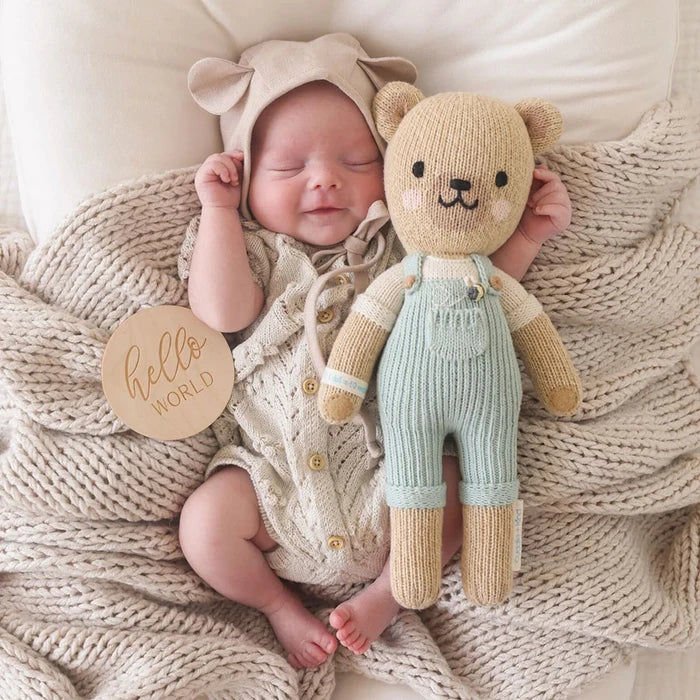 cuddle + kind Hand-Knit Doll - Charlie the Honey Bear Lifestyle 1