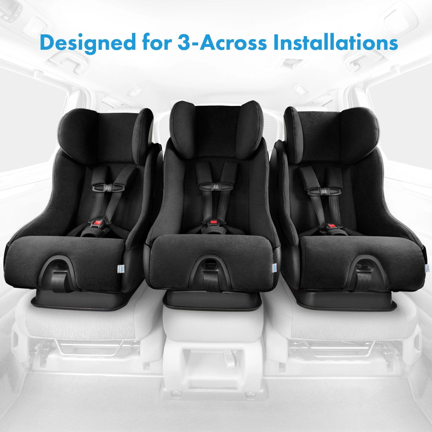 Clek Fllo Convertible Car Seat Vintage Ziip Flame Retardant Free -3 across