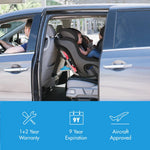 Latte Ziip Flame Retardant Free Clek Fllo convertible car seat -Features