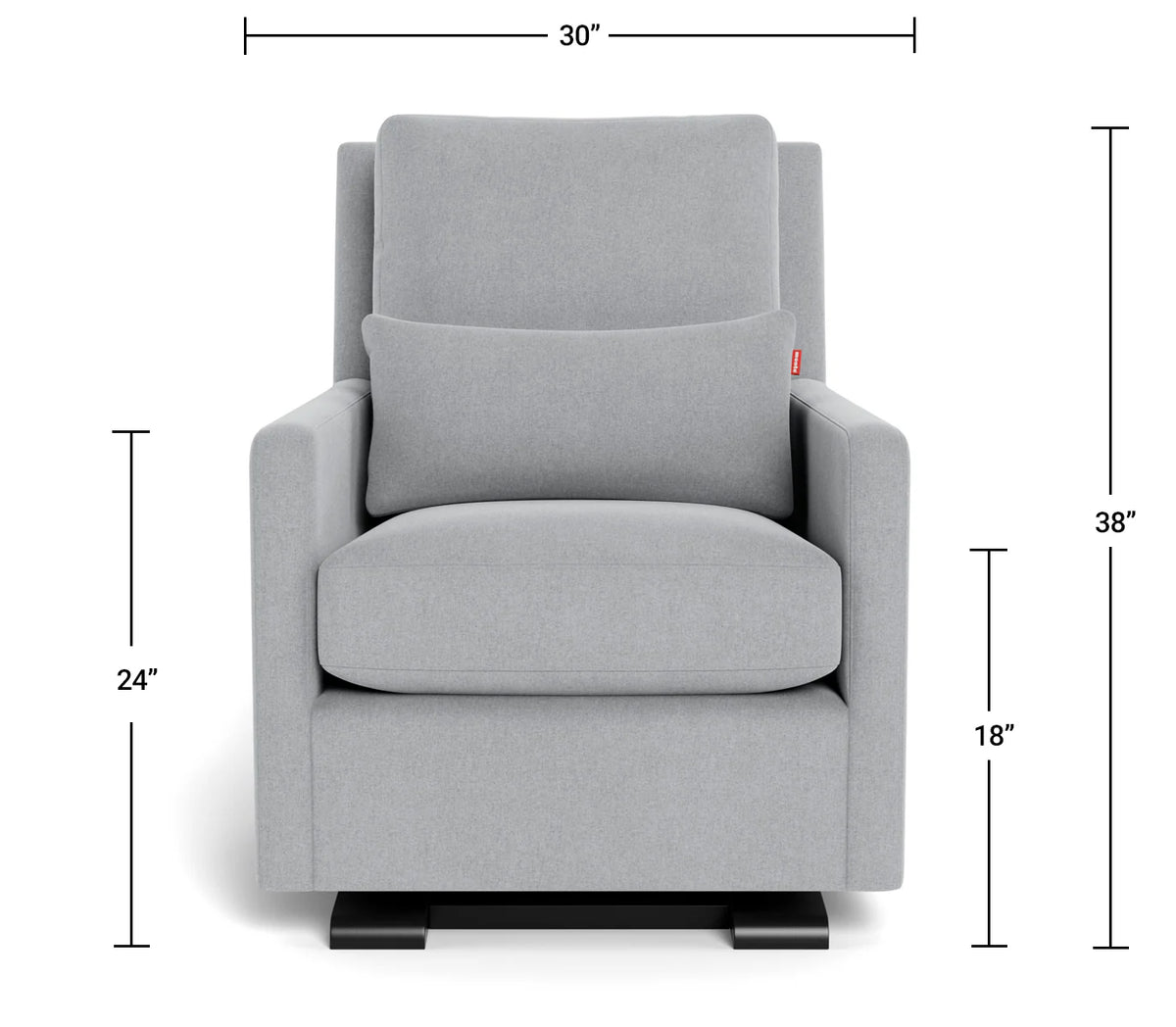 Monte Design Como Glider - Dune/Gold Swivel Base (Quick Ship Edition) - Foward Dimensions