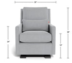 Monte Design Como Glider - Dune/Gold Swivel Base (Quick Ship Edition) - Foward Dimensions