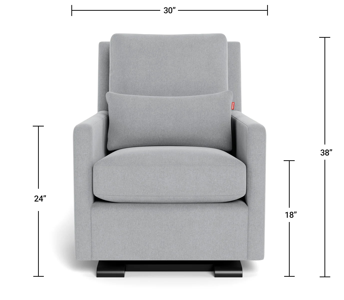 Monte Design Como Glider - Dune/Gold Swivel Base (Quick Ship Edition) - Foward Dimensions
