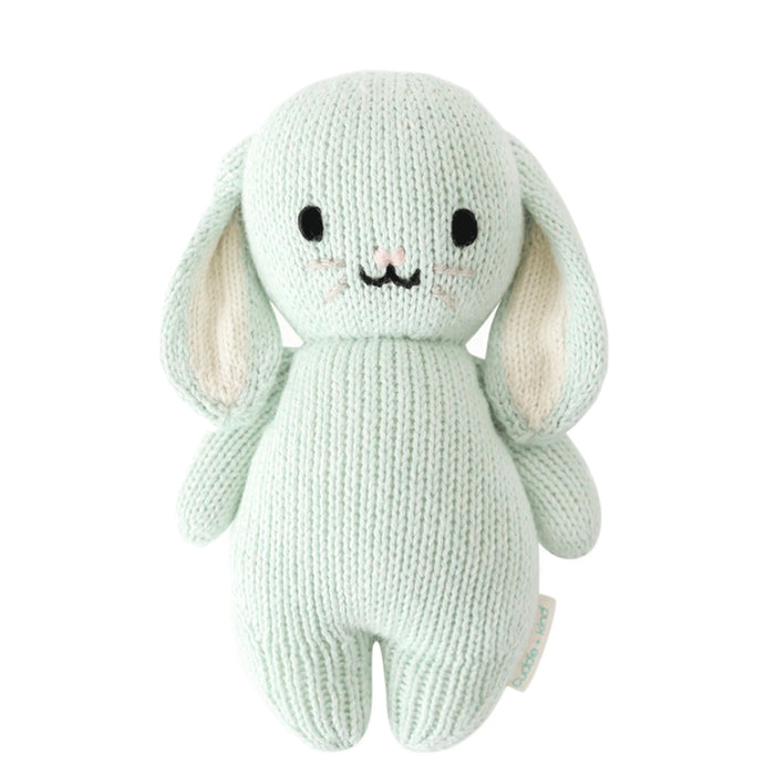 Baby Bunny (Mint) - cuddle + kind Hand-Knit Baby Animals